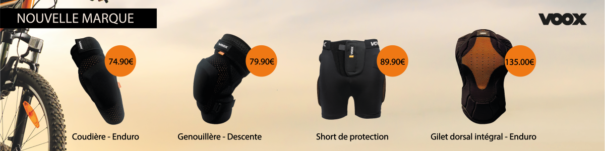 Voox Bike - Protections vélo (dos, genoux, bras)